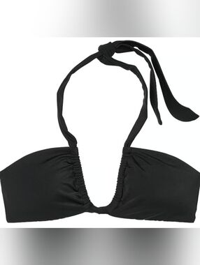 S M XL VS Swim Multiway Halter Bikini Top Black Tropical
